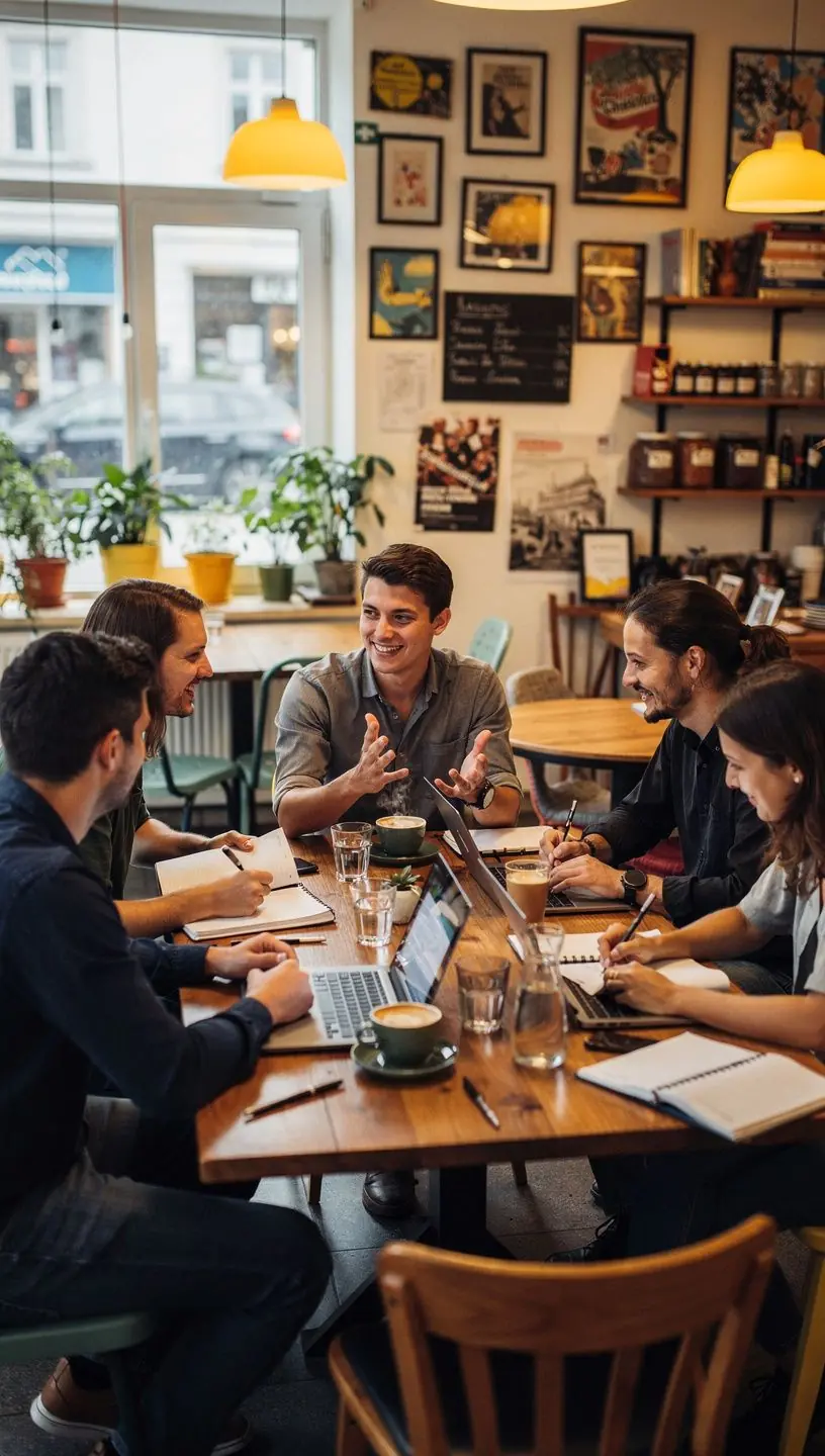 Eine Gruppe von Menschen, die in einem virtuellen Klassenzimmer an einem Webinar teilnehmen.