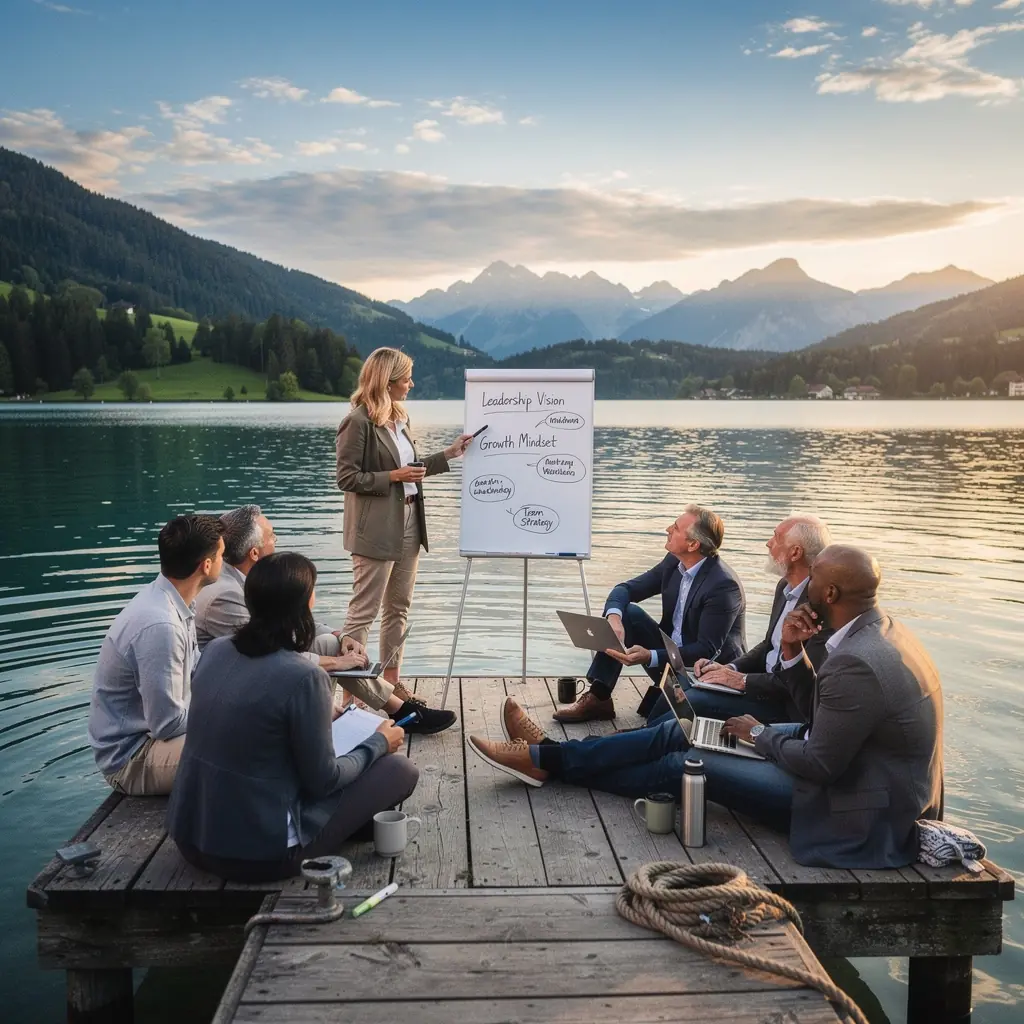 Eine Gruppe von Menschen, die in einem virtuellen Klassenzimmer an einem Webinar teilnehmen.